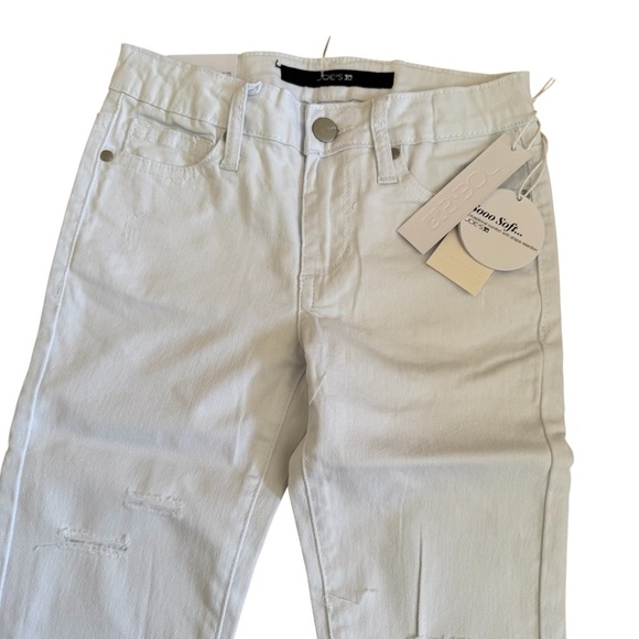 Joes The Markie White Denim Jeans Mid Rise Skinny Ankle Distressed Ripped 10 NWT - Picture 3 of 8
